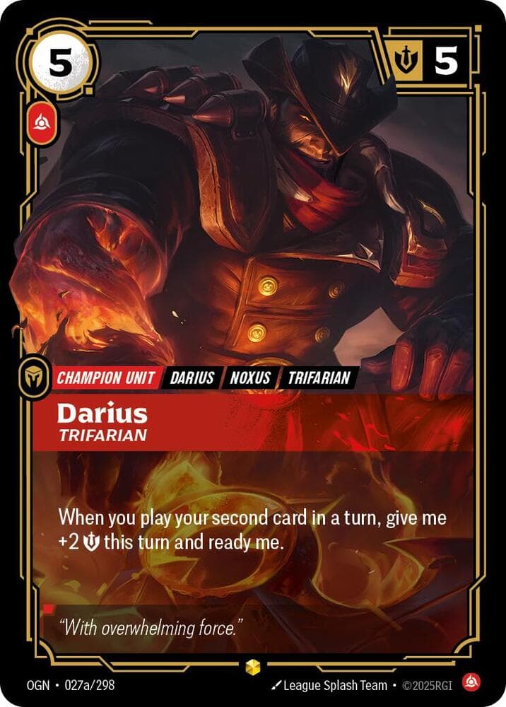 Darius, Trifarian (Alternate Art) (OGN) #027a