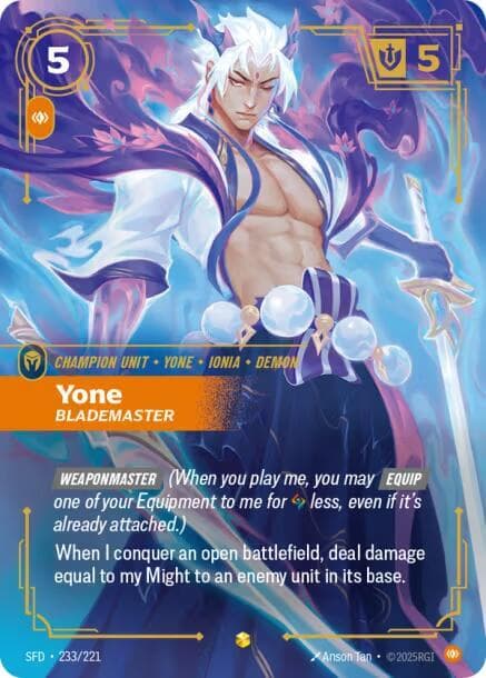 Yone, Blademaster (Overnumbered) (SFD) #233
