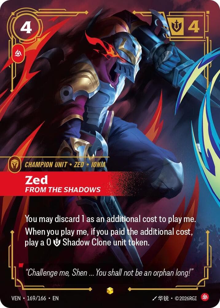 Zed, From the Shadows (Overnumbered) (VEN) #169