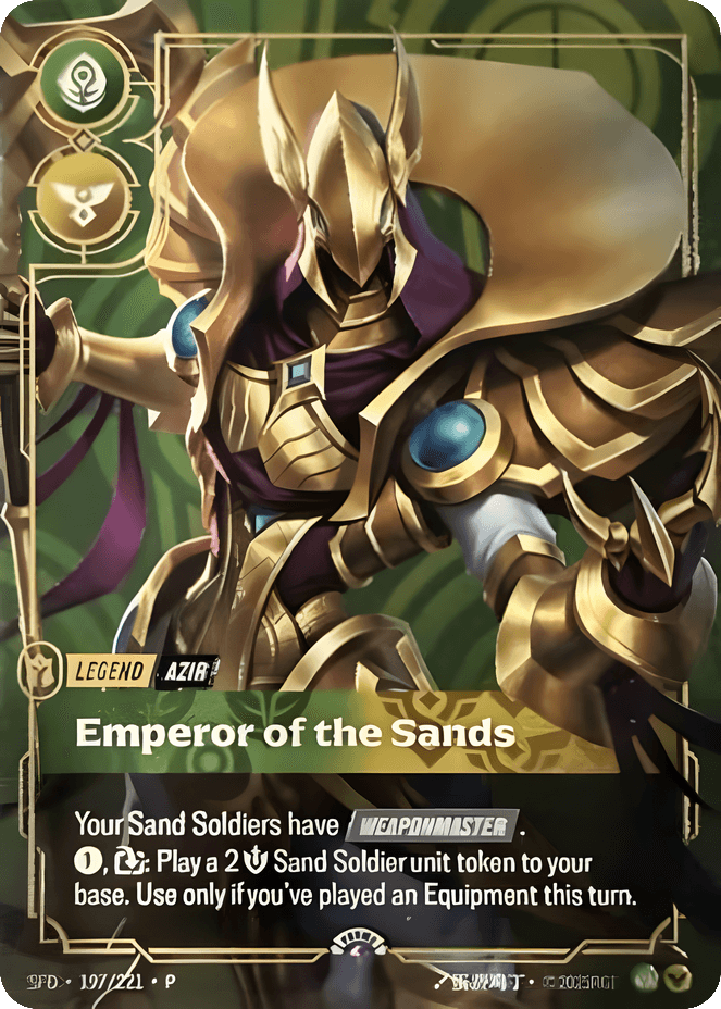 Azir, Emperor of the Sands (Metal) (Prize Wall) #197