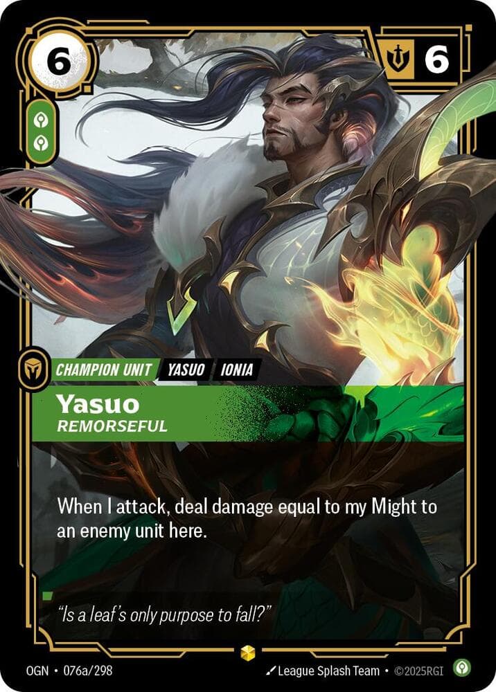 Yasuo, Remorseful (Alternate Art) (OGN) #076a