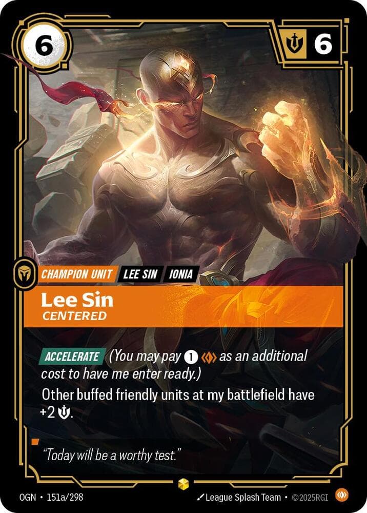 Lee Sin, Centered (Alternate Art) (OGN) #151a