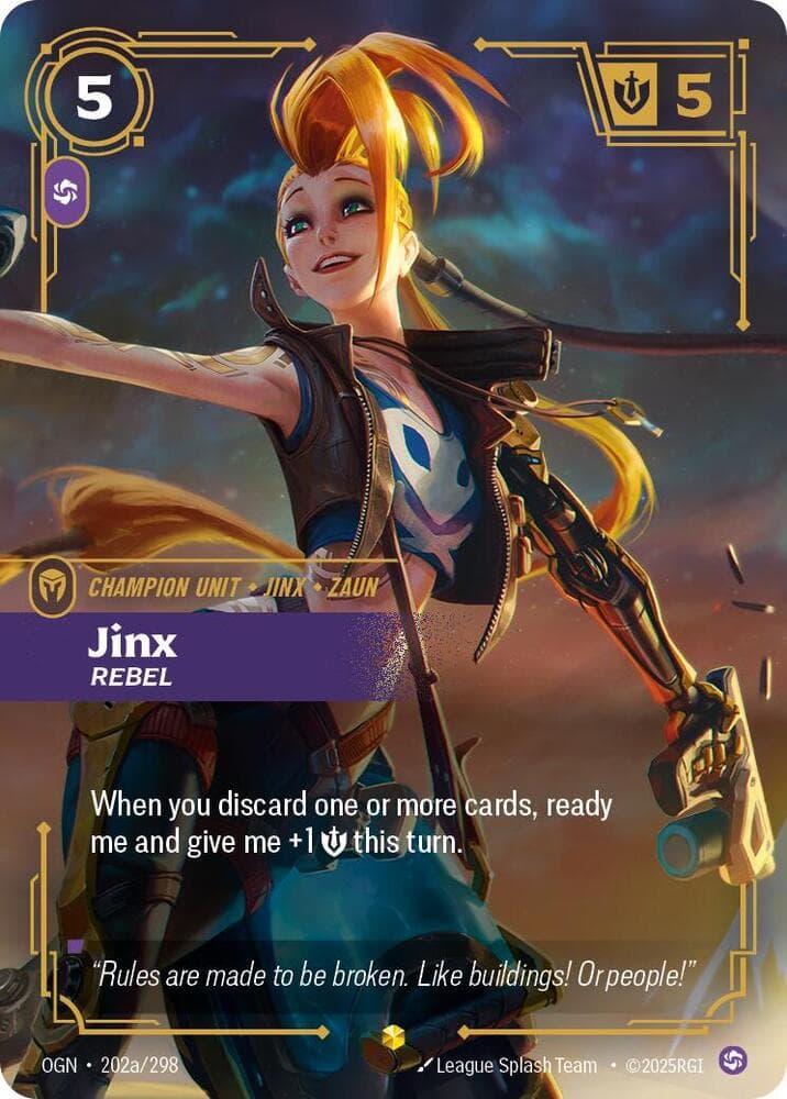 Jinx, Rebel (Alternate Art) (OGN) #202a