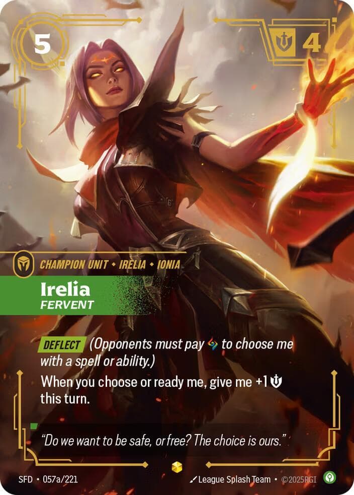 Irelia, Fervent (Alternate Art) (SFD) #057a
