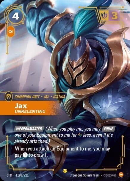 Jax, Unrelenting (Alternate Art) (SFD) #119a