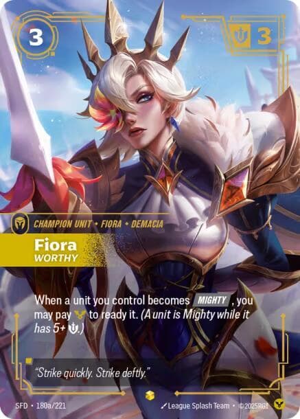 Fiora, Worthy (Alternate Art) (SFD) #180a
