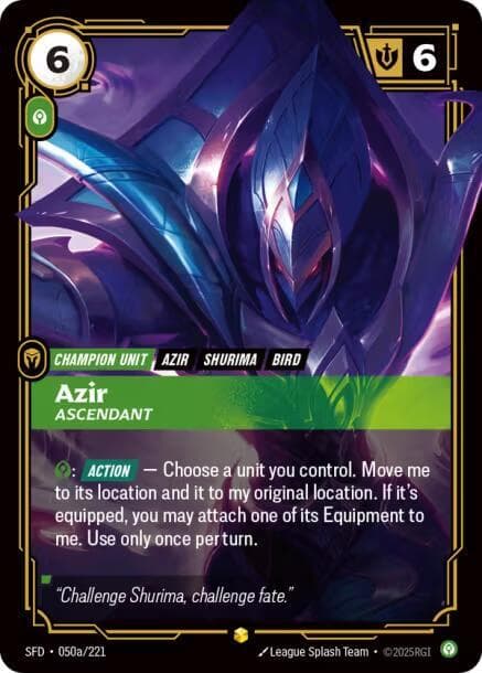 Azir, Ascendant (Alternate Art) (SFD) #050a