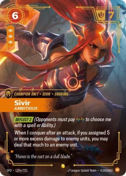 Sivir, Ambitious (Alternate Art) (SFD) #120a