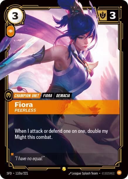 Fiora, Peerless (Alternate Art) (SFD) #110a