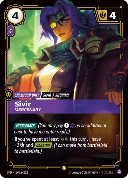 Sivir, Mercenary (Alternate Art) (SFD) #143a