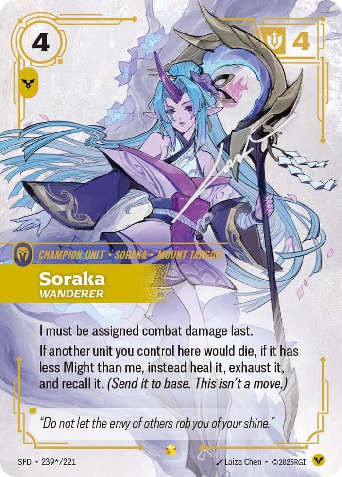 Soraka, Wanderer (Signature) (SFD) #239*