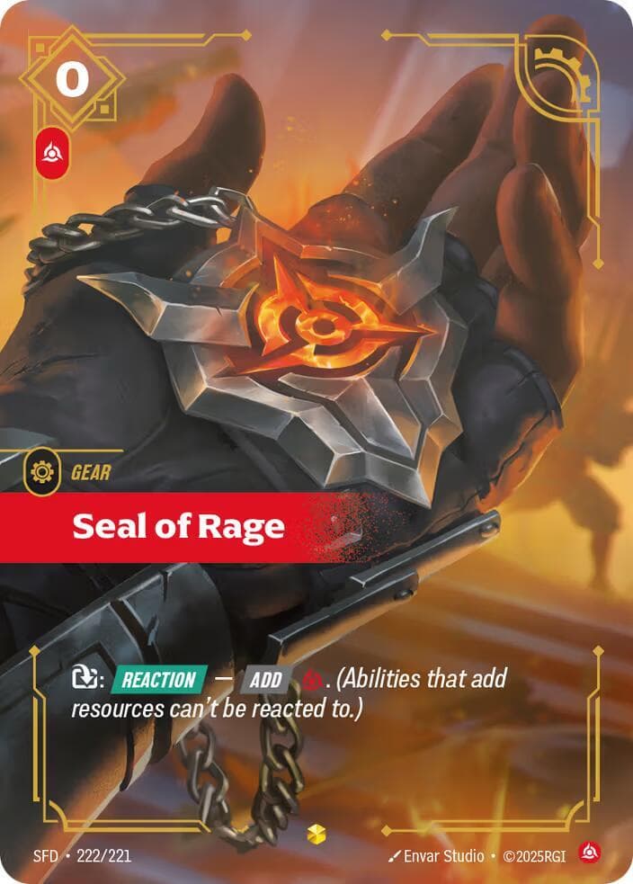Seal of Rage (Overnumbered) (SFD) #222