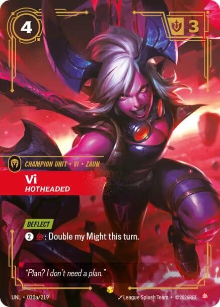 Vi, Hotheaded (Alternate Art) (UNL) #030a