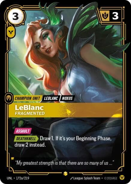 LeBlanc, Fragmented (Alternate Art) (UNL) #172a