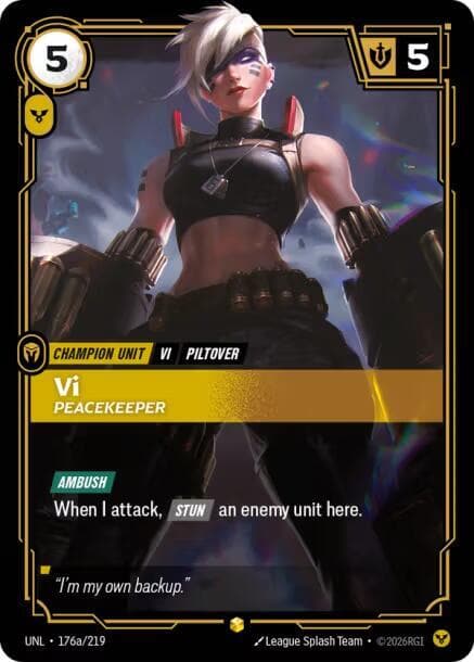 Vi, Peacekeeper (Alternate Art) (UNL) #176a