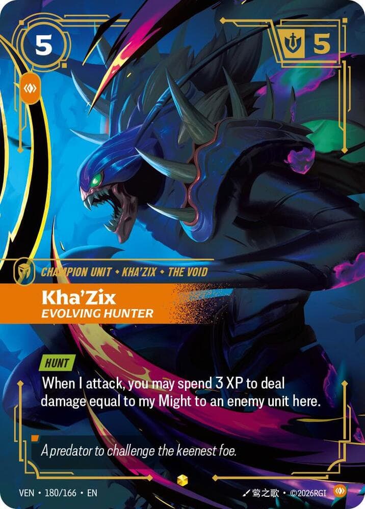 Kha'Zix, Evolving Hunter (Overnumbered) (VEN) #180