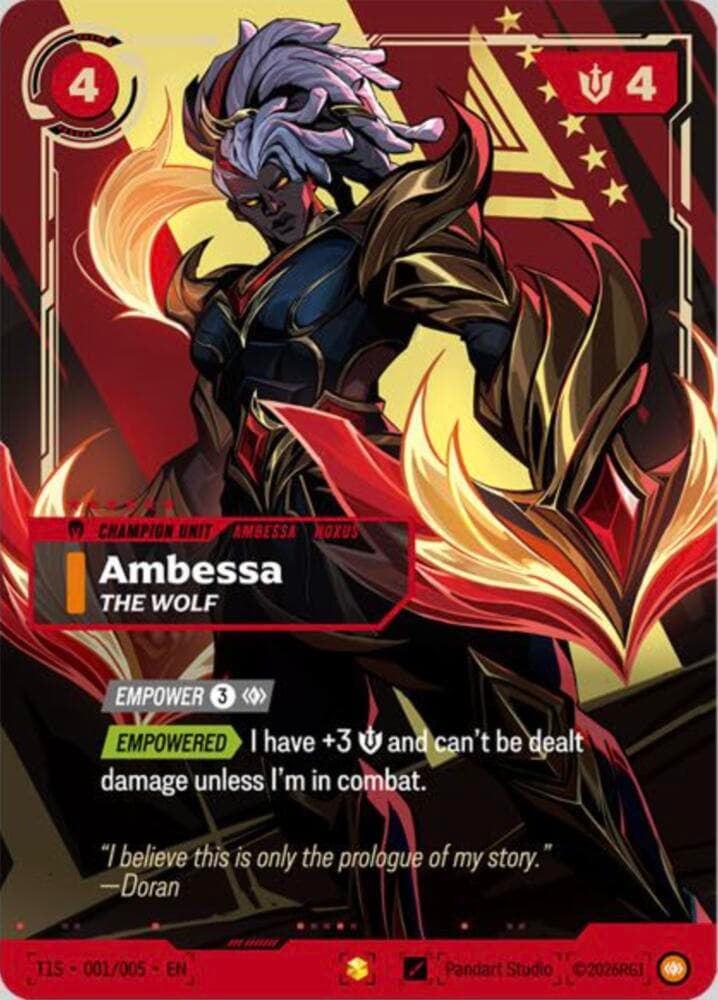 Ambessa, The Wolf (T1 Worlds Champion Signature Edition Bundle) (Doran) #T1S 001