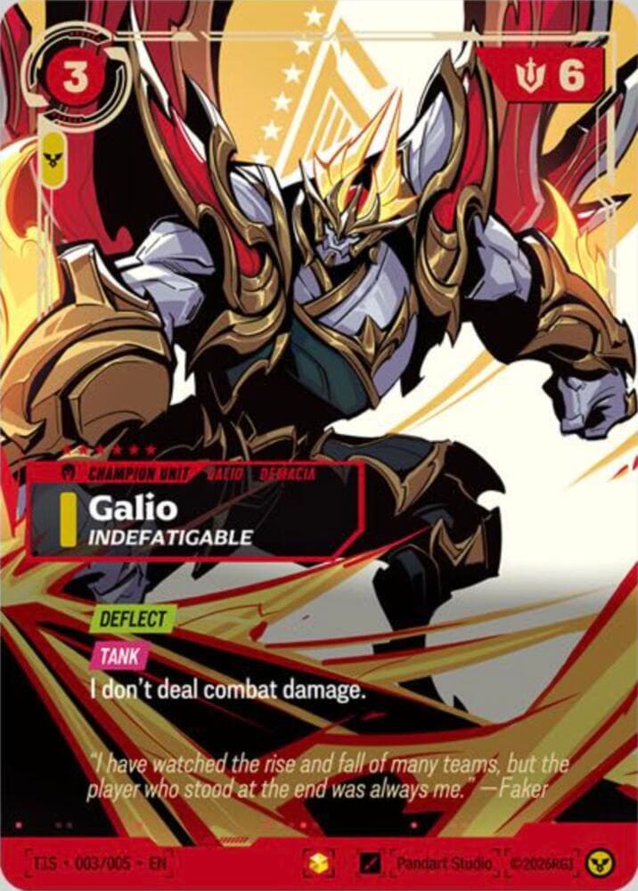 Galio, Indefatigable (T1 Worlds Champion Signature Edition Bundle) (Faker) #T1S 003